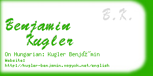 benjamin kugler business card